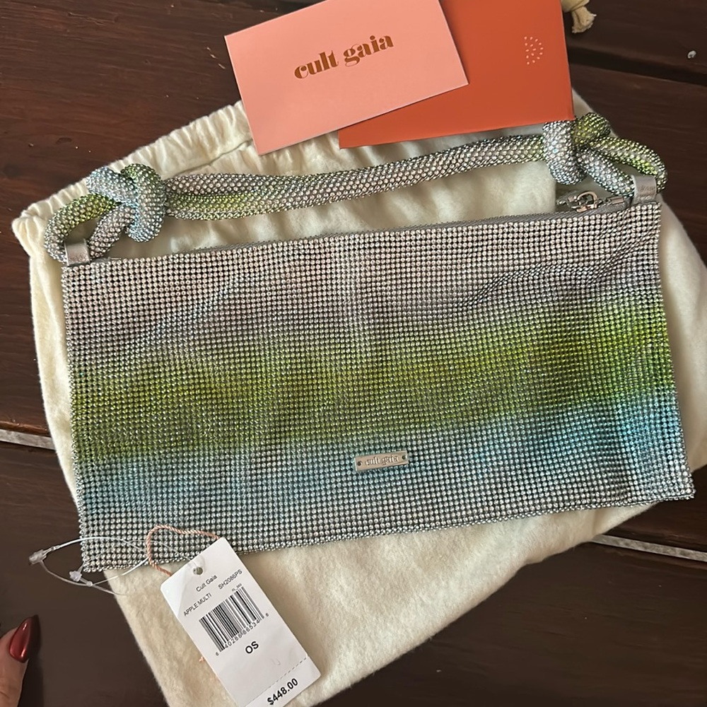 New! Cult Gaia Hera Rhinestone Shoulder Bag